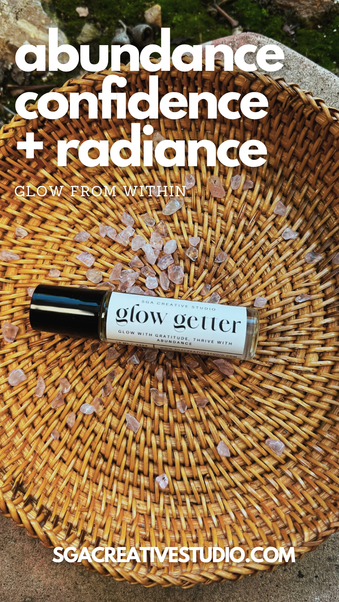 Glow Getter | Radiance + Motivation Essential Oil Roller | Confidence + Abundance Essential Oil Blend | Mood Boosting + Manifestation Oil Roller | Essential Oil Perfume Roller