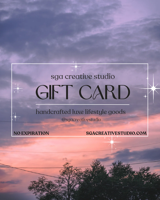 Digital Gift Card | SGA Creative Studio – Self-Care & Wellness Gifts